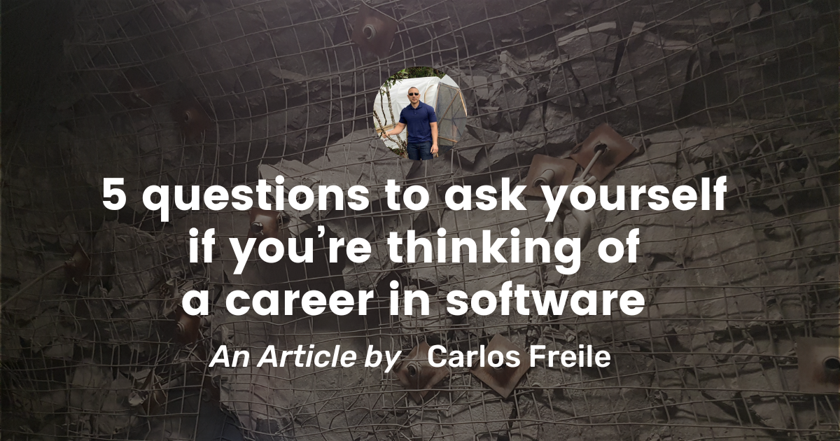 5 Questions to ASK Yourself if you're Thinking of a Career in Software - - Promine Banner Blog